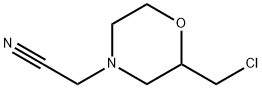 4-Morpholineacetonitrile,2-(chloromethyl)- 化学構造式