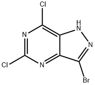 3-bromo-5,7-dichloro-1H-pyrazolo[4,3-d]pyrimidine Struktur