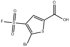 2-Thiophenecarboxylic acid, 5-bromo-4-(fluorosulfonyl)- 化学構造式