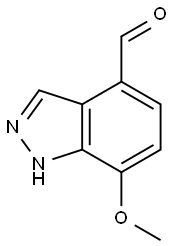 1H-Indazole-4-carboxaldehyde, 7-methoxy- Struktur