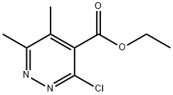 4-Pyridazinecarboxylic acid, 3-chloro-5,6-dimethyl-, ethyl ester Struktur