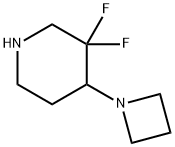 Piperidine, 4-(1-azetidinyl)-3,3-difluoro- 结构式