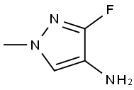 1H-Pyrazol-4-amine, 3-fluoro-1-methyl- 化学構造式