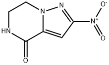 2-Nitro-6,7-dihydropyrazolo[1,5-a]pyrazin-4(5H)-one 化学構造式