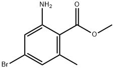 Benzoic acid, 2-amino-4-bromo-6-methyl-, methyl ester 结构式