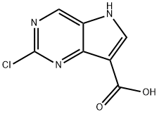 5H-Pyrrolo[3,2-d]pyrimidine-7-carboxylic acid, 2-chloro- Structure