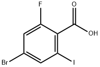 Benzoic acid, 4-bromo-2-fluoro-6-iodo- Structure