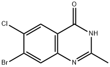 7-Bromo-6-chloro-2-methyl-3H-quinazolin-4-one Struktur