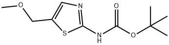 N-[5-(甲氧基甲基)-1,3-噻唑-2-基]氨基甲酸叔丁酯 结构式