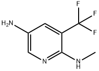 N*2*-Methyl-3-trifluoromethyl-pyridine-2,5-diamine 化学構造式