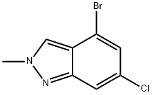 2H-Indazole, 4-bromo-6-chloro-2-methyl- Struktur
