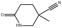 3-methyl-6-oxopiperidine-3-carbonitrile 化学構造式