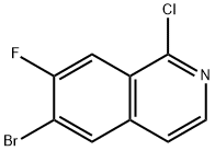 Isoquinoline, 6-bromo-1-chloro-7-fluoro- Struktur