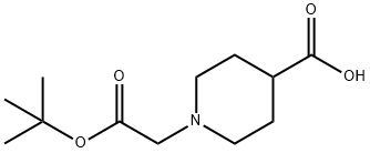 1-(2-(叔丁氧基)-2-氧代乙基)哌啶-4-羧酸 结构式