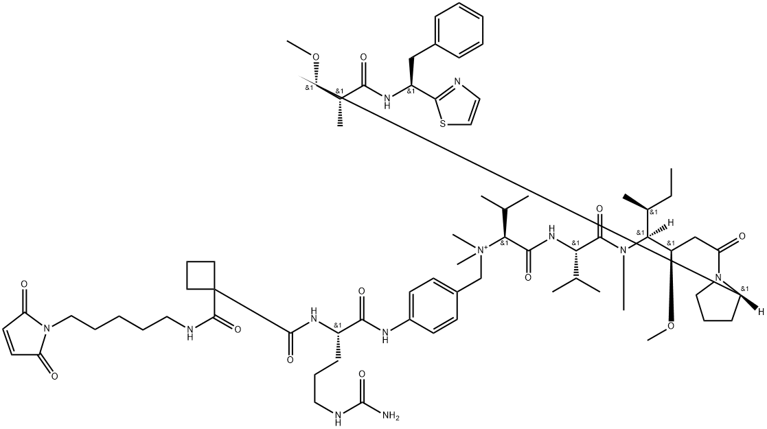 MC-Sq-Cit-PAB-Dolastatin10 Structure