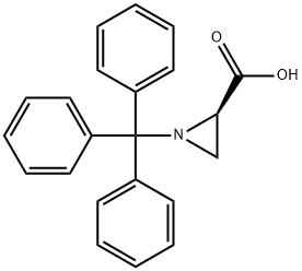 (R)-1-三苯甲基氮丙啶-2-羧酸 结构式