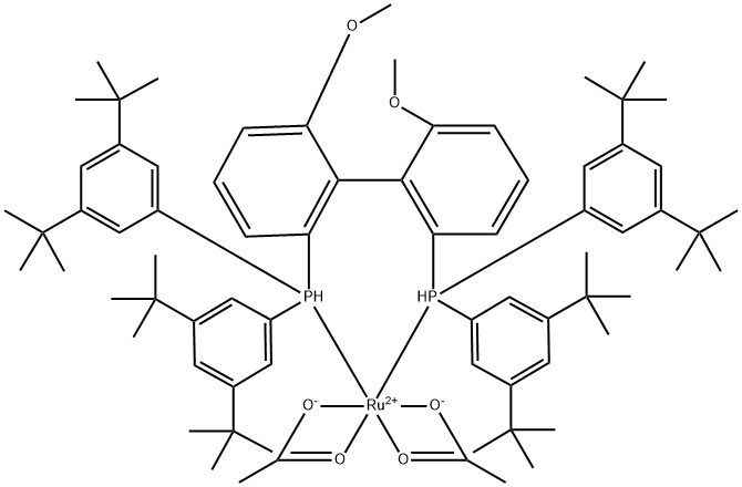 [RU(OAC)2((R)-DTB-MEOBIPHEP)], 194497-14-8, 结构式