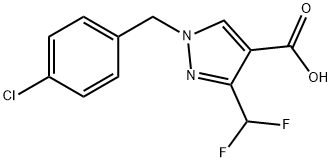 1-(4-chlorobenzyl)-3-(difluoromethyl)-1H-pyrazole-4-carboxylic acid Structure