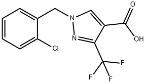 1-(2-chlorobenzyl)-3-(trifluoromethyl)-1H-pyrazole-4-carboxylic acid Structure