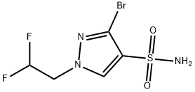 3-bromo-1-(2,2-difluoroethyl)-1H-pyrazole-4-sulfonamide Struktur