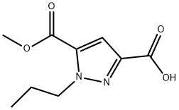 5-(methoxycarbonyl)-1-propyl-1H-pyrazole-3-carboxylic acid Structure