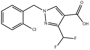 1-(2-chlorobenzyl)-3-(difluoromethyl)-1H-pyrazole-4-carboxylic acid Structure