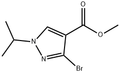 3-溴-1-异丙基-1H-吡唑-4-羧酸甲酯, 1946817-11-3, 结构式