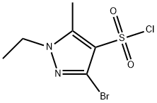 3-bromo-1-ethyl-5-methyl-1H-pyrazole-4-sulfonyl chloride Structure