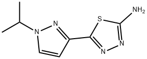 5-(1-isopropyl-1H-pyrazol-3-yl)-1,3,4-thiadiazol-2-amine Struktur