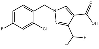 1-(2-chloro-4-fluorobenzyl)-3-(difluoromethyl)-1H-pyrazole-4-carboxylic acid Structure