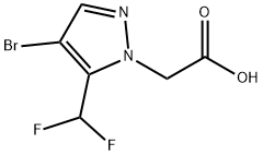 4-bromo-5-(difluoromethyl)-1H-pyrazol-1-yl]acetic acid Structure