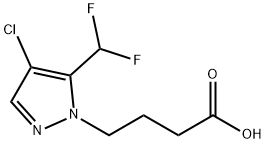 4-[4-chloro-5-(difluoromethyl)-1H-pyrazol-1-yl]butanoic acid Structure