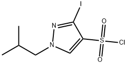 3-iodo-1-isobutyl-1H-pyrazole-4-sulfonyl chloride,1946822-43-0,结构式