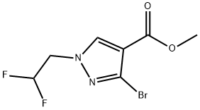 methyl 3-bromo-1-(2,2-difluoroethyl)-1H-pyrazole-4-carboxylate,1946822-96-3,结构式