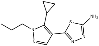 5-(5-cyclopropyl-1-propyl-1H-pyrazol-4-yl)-1,3,4-thiadiazol-2-amine,1946823-68-2,结构式