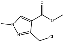 methyl 3-(chloromethyl)-1-methyl-1H-pyrazole-4-carboxylate,1946823-72-8,结构式