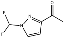 1-(1-(二氟甲基)-1H-吡唑-3-基)乙-1-酮 结构式