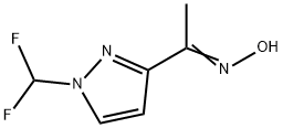 (1E)-1-[1-(difluoromethyl)-1H-pyrazol-3-yl]ethanone oxime Structure