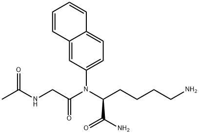 Ac-Gly-Lys-βNA 化学構造式