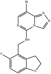 1,2,4-Triazolo[4,3-c]pyrimidin-5-amine, 8-bromo-N-[(5-fluoro-2,3-dihydro-4-benzofuranyl)methyl]-|MAK683中间体