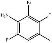 2-Bromo-3,6-difluoro-4-methylaniline 化学構造式