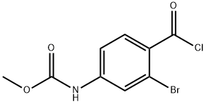 Carbamic acid, N-[3-bromo-4-(chlorocarbonyl)phenyl]-, methyl ester 结构式