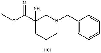 methyl 3-amino-1-benzylpiperidine-3-carboxylate dihydrochloride Struktur