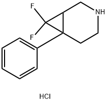 7,7-Difluoro-6-phenyl-3-azabicyclo[4.1.0]heptane hydrochloride 结构式