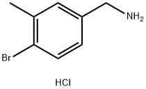 Benzenemethanamine, 4-bromo-3-methyl-, hydrochloride (1:1) 化学構造式