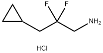 3-cyclopropyl-2,2-difluoropropan-1-amine hydrochloride Structure