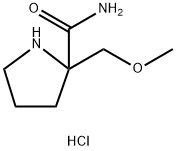 2-(methoxymethyl)pyrrolidine-2-carboxamide hydrochloride Structure