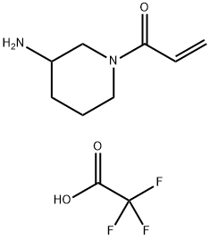 2-Propen-1-one, 1-(3-amino-1-piperidinyl)-, 2,2,2-trifluoroacetate (1:1) Structure