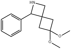 6,6-Dimethoxy-1-phenyl-2-azaspiro[3.3]heptane Struktur