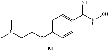 4-[2-(dimethylamino)ethoxy]-N'-hydroxybenzene-1-carboximidamide hydrochloride Structure
